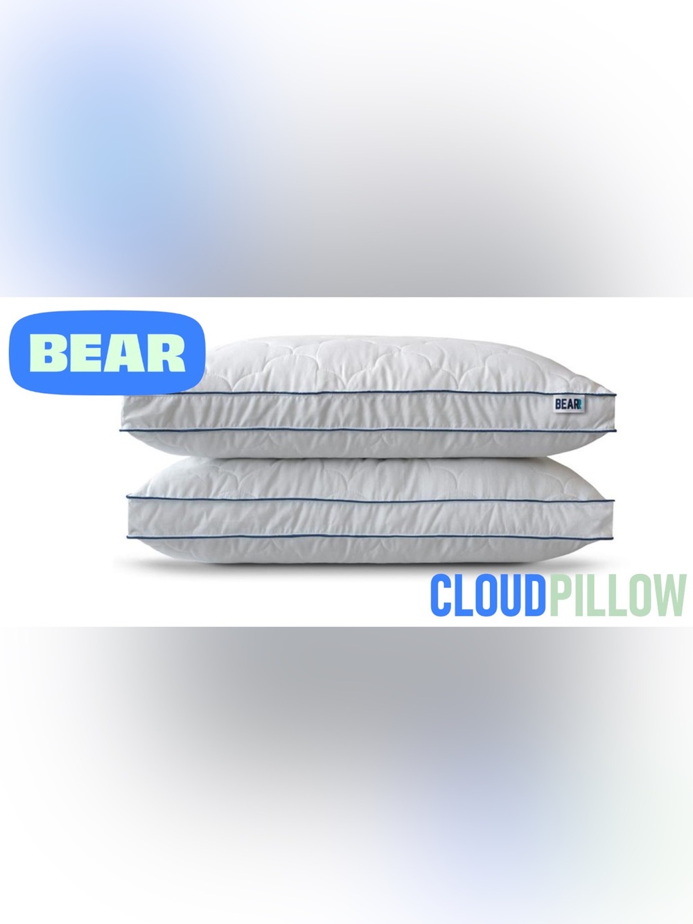 Bear Cloud Pillow - Set Of 2